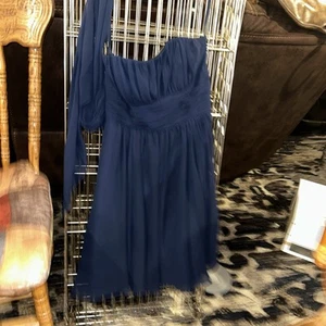 Bari Jay Vestido Dama Mujer Azul Marino Sin Tirantes Talla 4’s - Imagen 1 de 10