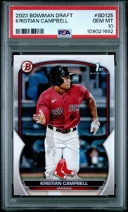 2023 Bowman Draft KRISTIAN CAMPBELL #BD-125 RC 1st Bowman PSA 10 GEM MINT - Picture 1 of 1
