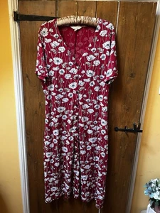 Seasalt Cornwall Red & White Poppy Floral Ladies UK 18 - Picture 1 of 10