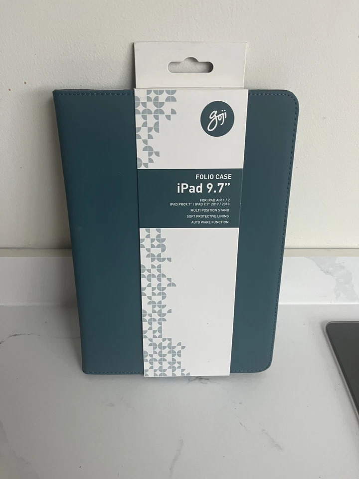 Goji Ipad Case Folio Cover Teal Blue New In Pack Air 1 2 Pro 9.7” - Image 1 of 2