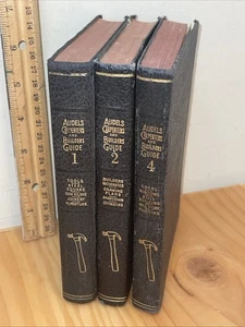 Audel's Carpenters & Builders Guide Books 1 2 4 Hardcover Vintage 1940’s - Foto 1 di 23