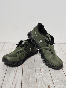 On Cloud 5 Waterproof Training Running Sneakers Olive Green Black Womens 6 - Picture 1 of 15