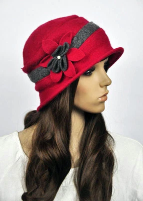 M81 Lindo Contraste Color Floral Cloche Para Mujer Gorro Ala Sombrero Gorra 6 Colores Foto 1 de 4
