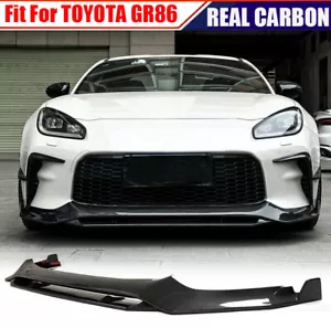 For TOYOTA GR86 2022-2023 REAL CARBON Front Bumper Lip Spoiler Splitter Bodykit - Picture 1 of 13