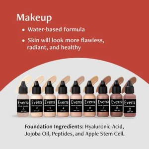 Everra Airbrush Foundation / Bronzer / Brow - Wonderful Coverage! NEW! Choose! - Picture 1 of 17