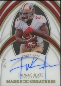 2022 Panini Immaculate Frank Gore On Card Auto San Francisco 49ers 31/49 SSP - Picture 1 of 2