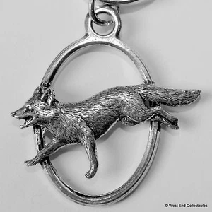 Schlüsselanhänger Rotfuchs Zinn - britische Handarbeit - Jagd Schießen - Bild 1 von 4
