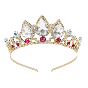 Kristall Strass Cosplay Diadem Stirnband Krone Mädchen Prinzessin verheddert Rapunzel - Bild 1 von 14
