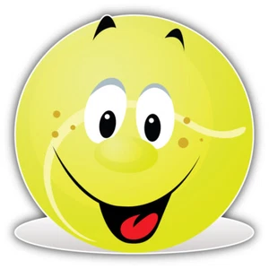 Tennisball Smiley Auto Autoaufkleber Aufkleber - Bild 1 von 1