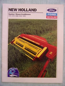 Folleto acondicionador de cortacésped ""Haybine"" New Holland FORD 472, 474, 488, 492 y 495 - Imagen 1 de 5