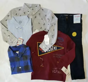 NWT LOT OF 5 BOY'S Size 4 & 4/5 *Jeans*Sweatshirt*3 Long Sleeve Shirts* $$ Value - Picture 1 of 8