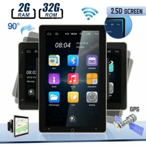 2DIN Rotatable 10.1'' Android Car Stereo Radio GPS Wifi 32GB Touch Screen Tablet - Picture 1 of 11