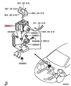 Mitsubishi Eclipse 2006 - 2009 2.4L ABS Brake Modulator Unit GenuineFactory OEM - Bild 1 von 2