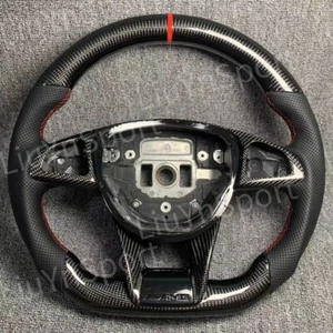 Volante de fibra de carbono para Mercedes-Benz AMG S65 E63 C43 C63 S63 W205 W176 - Imagen 1 de 9
