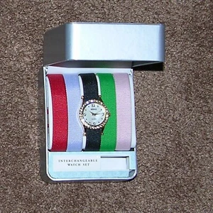 Uhr Geschenk Benrus Uhr Wechseluhr Set Damen Macys Neu - Bild 1 von 2