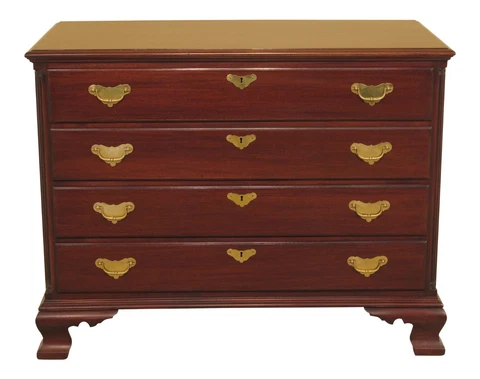 46697EC: NORRIS REPRODUCTIONS OF RICHMOND Chippendale Mahogany Chest Cover