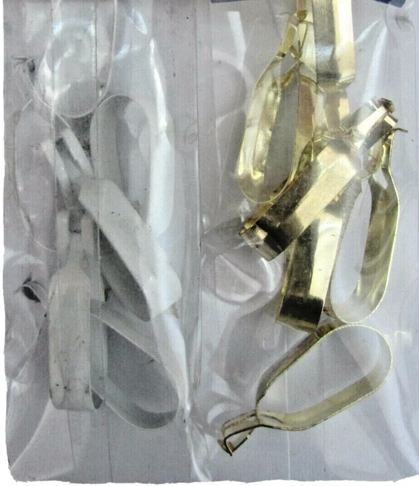 Ganci pinze anelli per tende pinzetta tenda 6 clip oro o bianco gancio tendine - Immagine 1 di 4