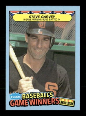 Steve Garvey 1987 Fleer Baseball's Game Winners #16 San Diego Padres - Image 1 of 2