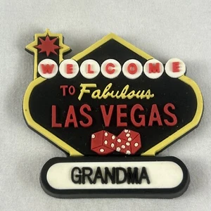 Welcome To Fabulous Las Vegas Grandma Magnet 2” Souvenir Dice Rubber - Picture 1 of 3