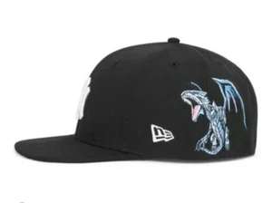New Era 59fifty NY Yankees HYPLAND Yugioh Blue Eyes White Dragon FITTED Black 8 - Picture 1 of 6