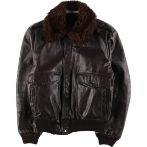 70'S JCPenney G-1 Type Leather Flight Jacket Men's Medium Vintage /evb004272 - Picture 1 of 19