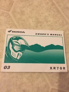 Honda 2003 XR70 XR 70 R XR70R Original Owners Manual - Picture 1 of 1