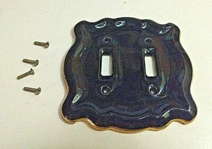 Double Toggle Ceramic Switch Plate Cover By Yale & Towne Mfg. - Lot# 1002 - Picture 1 of 2