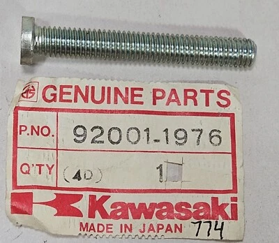 1 NOS Genuine Kawasaki KX KX125 KX250 KX500 Chain Adjuster 8x57 Bolt 92001-1976 - Image 1 of 2