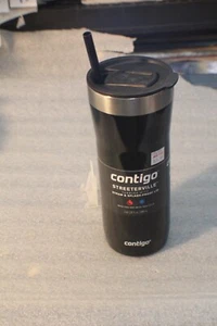 NEU CONTIGO STREETERVILLE STROHHALM SPRITZWASSERGESCHÜTZTER DECKEL 32 OZ HEISS ODER KALT SCHWARZ - Bild 1 von 1