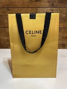 Authentic Celine Paris Shopping Bag Limited Edition Holiday Gold Medium 14x10x5 - Picture 1 of 8