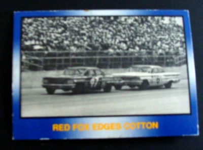 RED FOX EDGES COTTON at DAYTONA in 1960   Card #72   TG RACING'91 MASTERS ! - Image 1 of 2