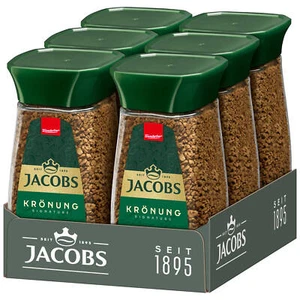 JACOBS Löskaffee Krönung 6 x 200 g Gläser löslicher Kaffee Instantkaffee - Bild 1 von 5