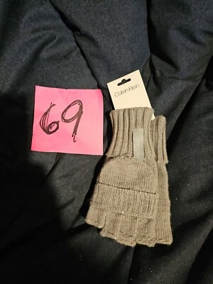 Guante para mujer Calvin Klein Racer a rayas gris talla única NUEVO #41 Foto 1 de 4