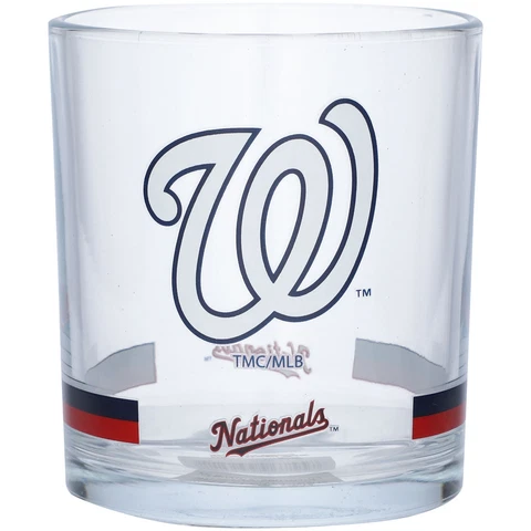 Washington Nationals Banded Rocks Glass Cover