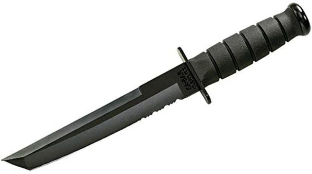 KA-BAR 2-1245-1 Tanto Serrated Knife - Black