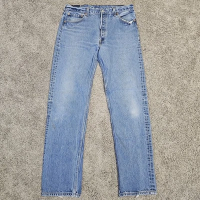 Vintage 80s Levi's 501xx Denim Blue Jeans Made in USA Mens 36x38 (Fits 34x34)  - Image 1 of 4