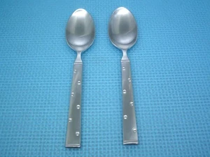 Kate Spade New York Lenox 18/10 acciaio inox LARABEE DOT 7,25" set di 2 cucchiai da zuppa - Foto 1 di 5