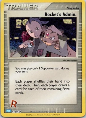 Holo Foil Rocket's Admin. (CLB) 027/034 Classic Collection Trading Card Game Cla - Image 1 of 2