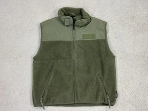 Polartec Wind Pro FR Vest Mens Large Green Fleece Tactical Military Nomex Lined - Picture 1 of 14
