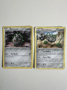 Pokémon Set Ferroseed 70/98 & Ferrothorn 73/98 2011 Emerging Powers - Picture 1 of 6