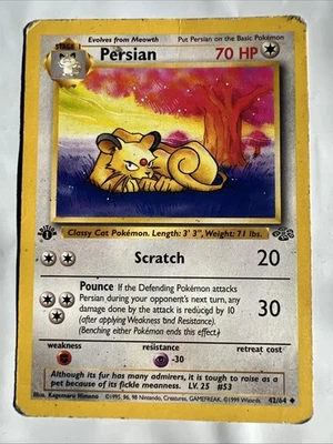 [MP] Pokemon Jungle Set Persian 42/64 WOTC 1999 1st Edition Rare - Image 1 of 4