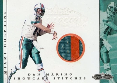 DAN MARINO ( 2001 ) FLEER SHOWCASE STITCHES JERSEY PATCH CARD DOLPHINS HOF QB - Image 1 of 2