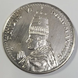 Medalla Vintage PAPA PABLO VI 1975 AÑO SANTO EN ROMA Tonificación Ligera - Imagen 1 de 2