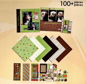 American Traditional Designs DOGS SCRAPBOOK KIT papers stickers chipboard epoxy - Picture 1 of 5