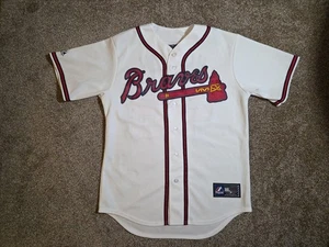 MLB ATLANTA BRAVES MAJESTIC Home JERSEY #48 HANSON Size Medium 40 Vtg - Picture 1 of 16