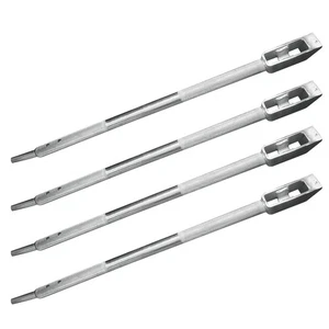 4 Pack Chrome 35" Combination Winch Bar for Flatbed Trailer Tie Down Strap - Picture 1 of 7