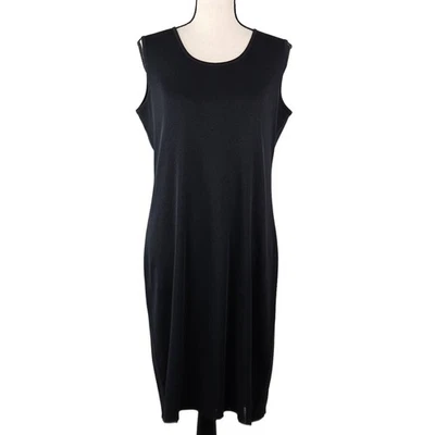Misook Black Tank Shift Midi Dress | Women's Medium  Foto 1 de 4