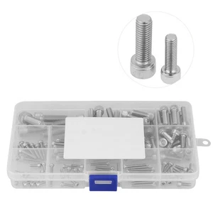135pcs M2.5 M3 M4 M5 M6 M8 304 Stainless Steel Hex Socket Head Cap Screws Set - Foto 1 di 9