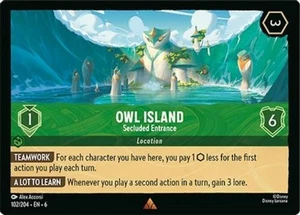 x1 Owl Island - Secluded Entrance - 102/204 - Rare Lorcana DLC06 Azurite Sea M/N - Picture 1 of 1