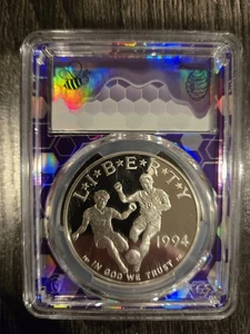 1994 S World Cup Soccer Proof Silver Dollar Commemorative PCGS PR69 DCAM  - Picture 1 of 2